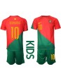 Portugalsko Bernardo Silva #10 Domácí dres pro děti MS 2022 Krátký Rukáv (+ trenýrky)